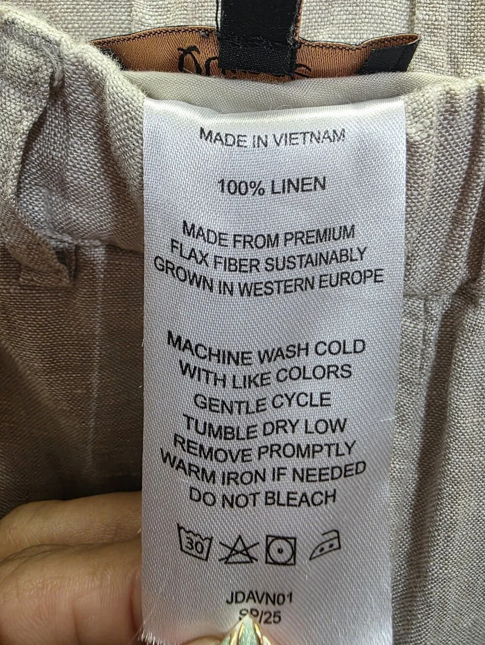 QUINCE 100% EUROPEAN LINEN PANTS FLAX SZ XS